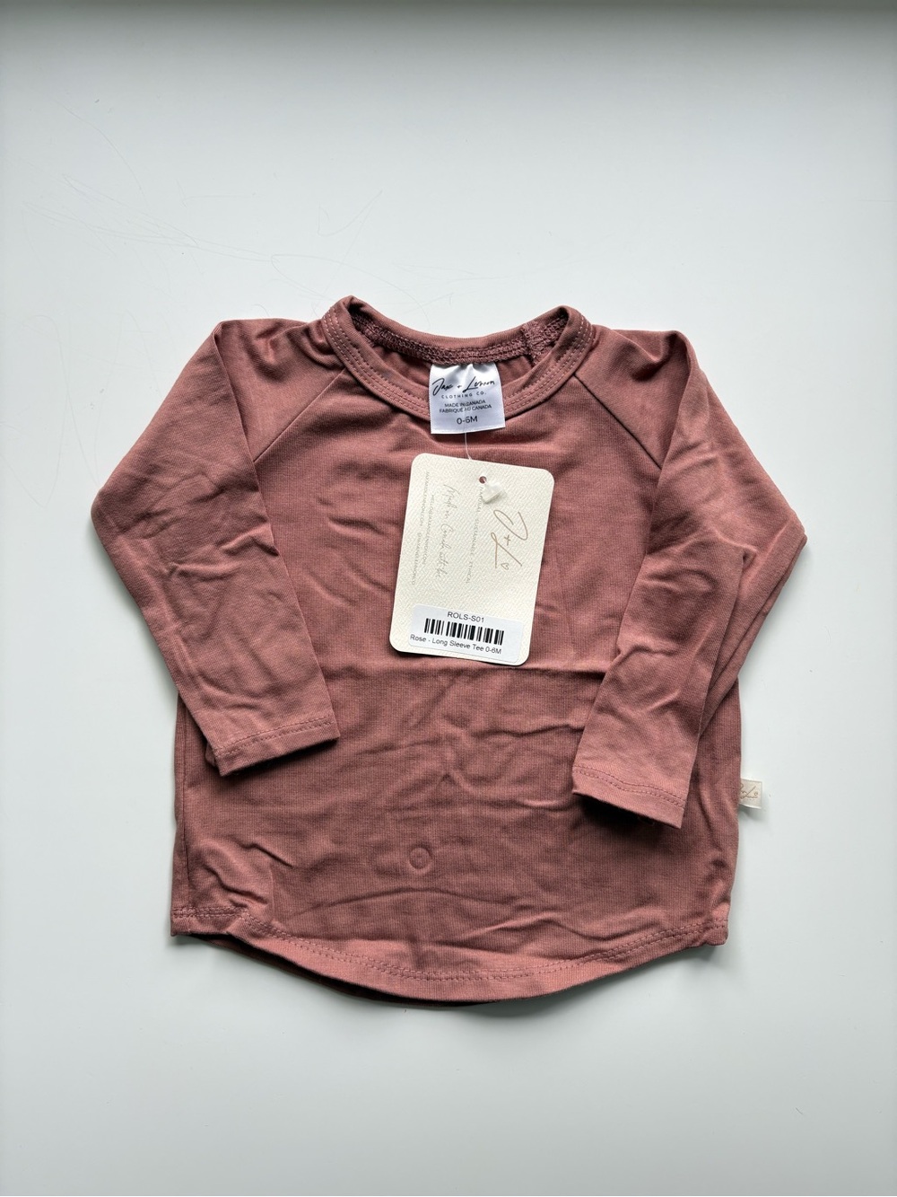 Jax & Lennon Long Sleeve - Rose - 0-6M